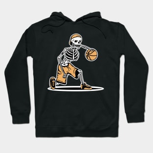 Cool skeleton basketball player dribbling Hoodie